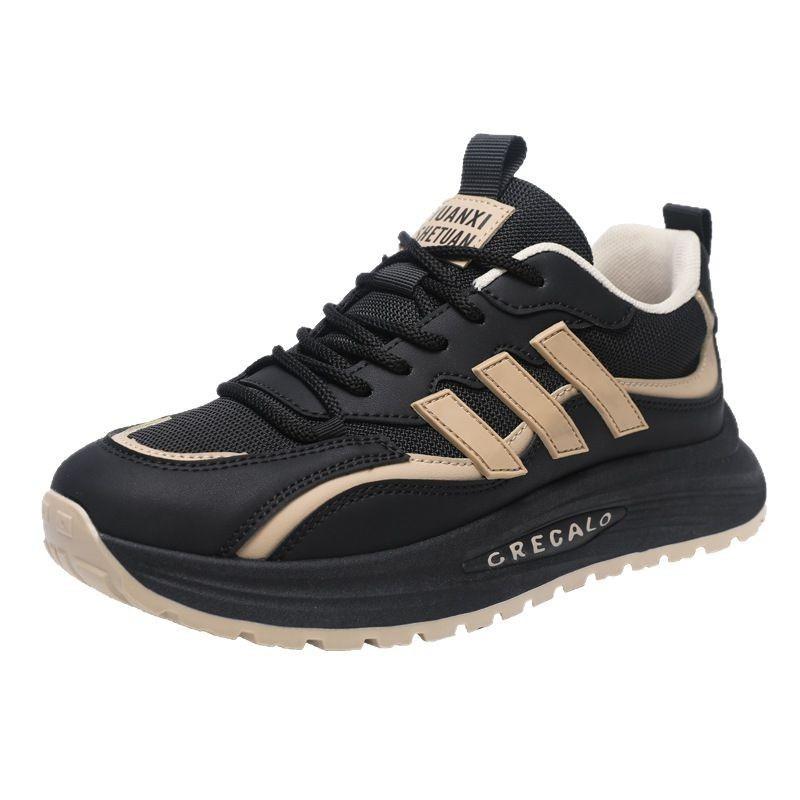 Trendy shoes men's spring senior shoes mesh breathable men's sports and leisure men's shoes thick sole