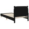 Kids Bed Frame with Headboard Black 90 x 190 cm Fabric