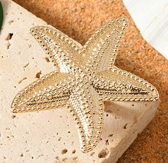 Exaggerated Starfish Earrings: Ocean Style Beach Party Jewelry
