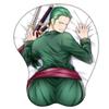 2025 Mouse Pad Antiderrapante ONE PIECE Figura de Desenho Animado Roronoa Zoro Mouse Pads 3D Sexy para Quadril com Apoio de Pulso Tapete Mousepad para Jogos