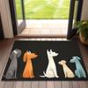 Pet-Friendly Non-Slip Door Mat with Cute Cartoon Dog Paw Print Design - Machine Washable Mat for Entryway, Laundry Room, Garden