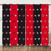 Curtains Full Screen Love Romantic 3D Digital Printing Blackout Curtain Punching