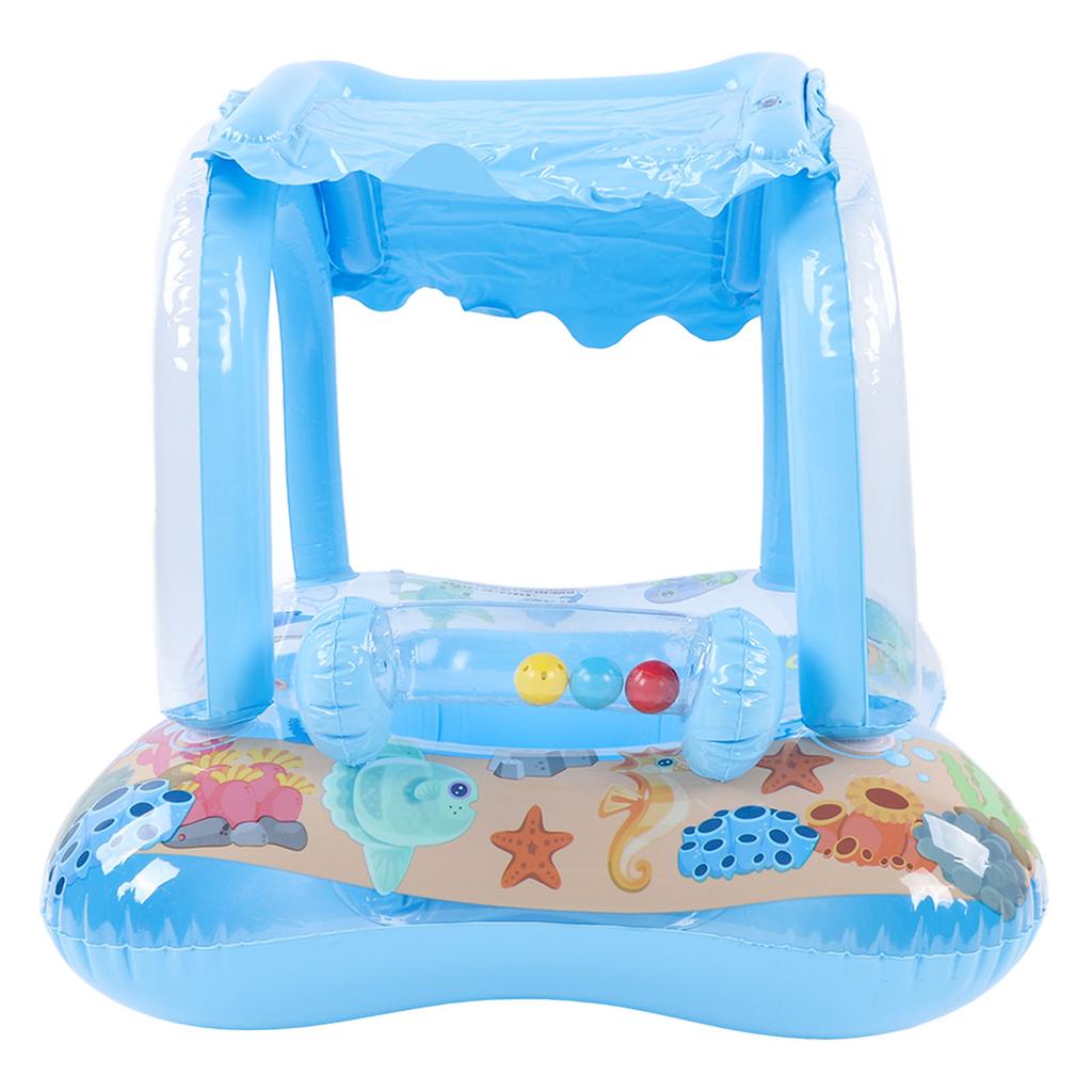 Baby Pool   Sunshade Swim   Infants Seat Boat Inflatable Toy with Awning Handle Small