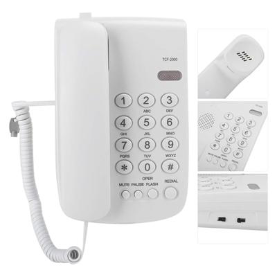 Aiek TCF-2000 Telefon stacjonarny Ponowne wybieranie/Pauza/Flash/Wstrzymanie Dzwonek Hotel Biuro Sypialnia Telefon stacjonarny