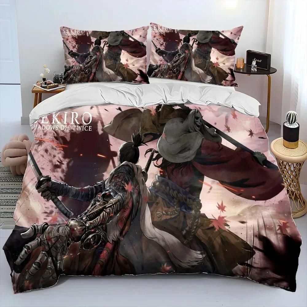 3D Sekiroshadows Die Twice Game Comforter Bedding Set Printed Duvet Cover Pillowcase Single Double Queen Super King Size Sets