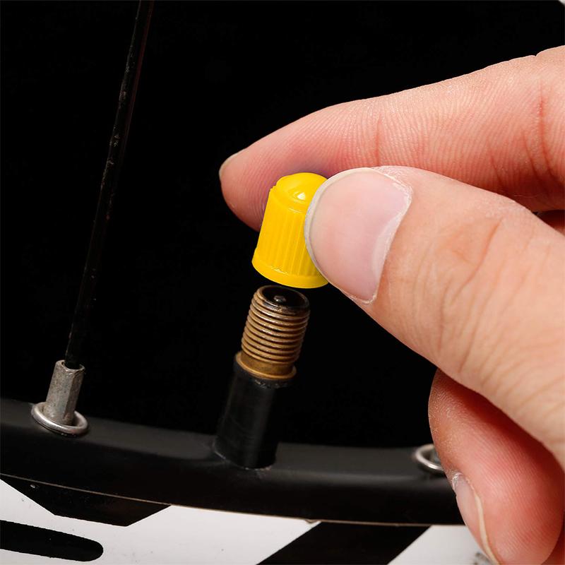 Bicycle Car Tire Valve Stem Caps Tyre Plastic Schrader Valve Stem Dust Cover with Sealing Ring for Car Bike Motorcycle Trolley Valve Stems 1
