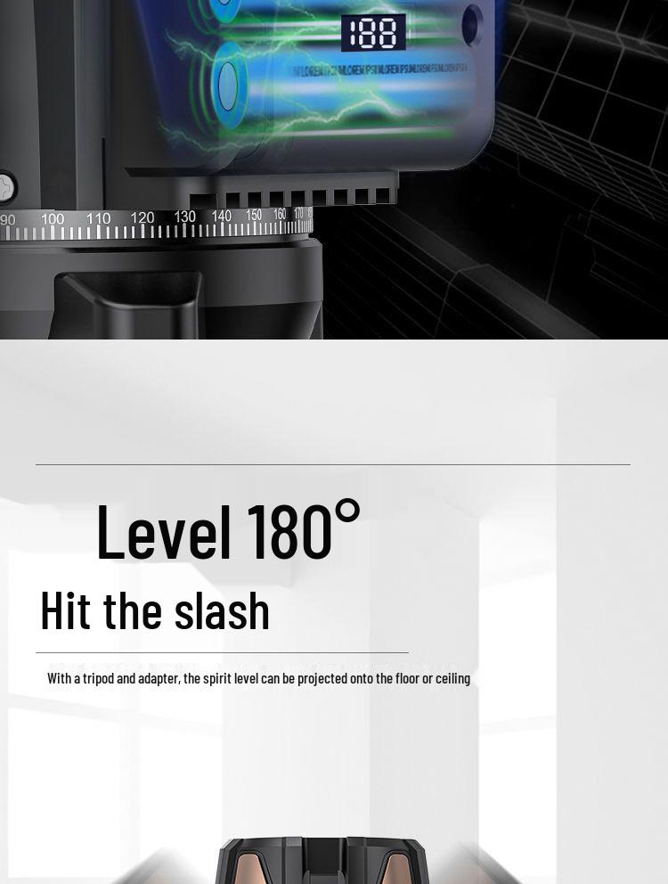 High Precision Outdoor Laser Level with Infrared, Blue, and Green Light - 2, 3 & 5 Lines, Auto-Leveling, Imported LD.