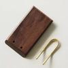 Retro Walnut Wood Phone Stand Non-Slip Base Simple Design Desktop Phone Holder Metal Portable Phone Bracket Desktop Use