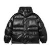Apostrophe Comma High-Gloss Multi-Hood Detachable Short Padded Jacket_Black