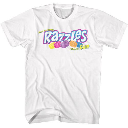 Tootsie Roll Razzles Logo T-Shirt - White Unisex T-Shirt S