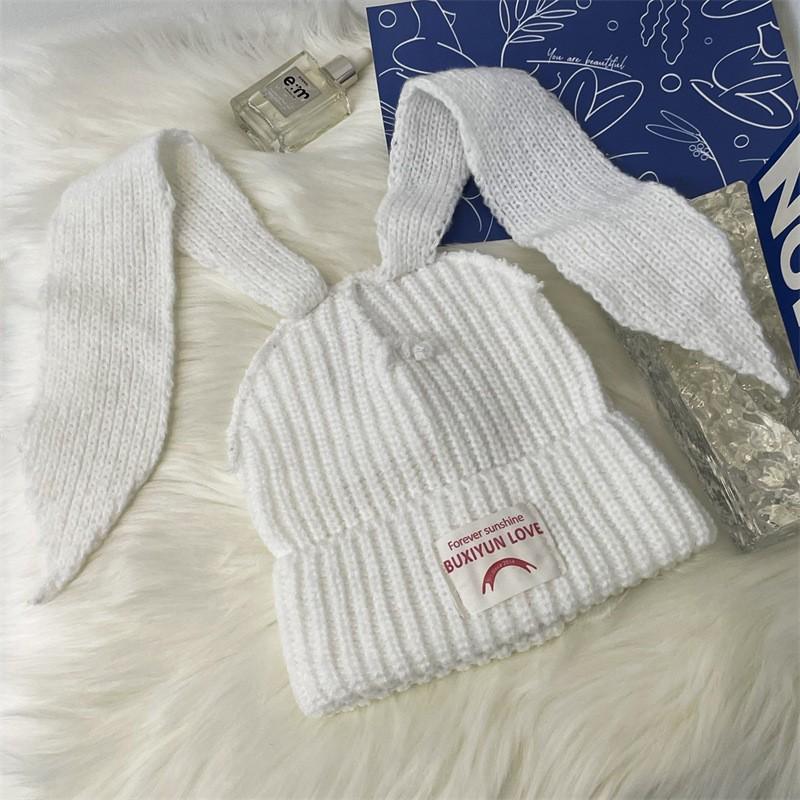 Knitted hat children's trendy brand design hot-selling autumn and winter warm niche personalized rabbit ear wool hat