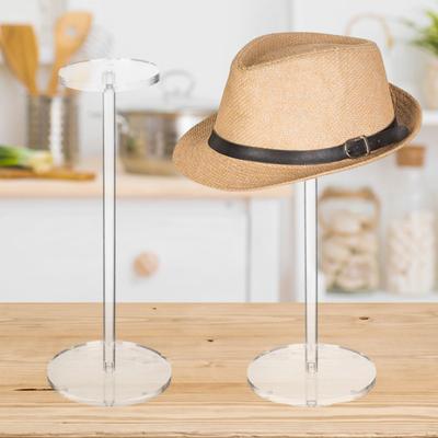 Acrylic Hat Display Stand High Stability Transparent Design Simple Installation Wigs Caps Display Holder Storage Organizer