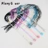 Short Colorful Ribbon Cat Toy Wand Funny Kitten Rod Teaser Plastic Stick for Pet Cats Interactive Toys