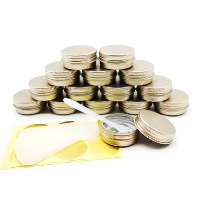 Wopanxye 15-Pack 15ml Matte Gold Aluminum Tins, Cream Cases, Cosmetic Refill Containers