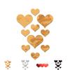 10 Pièces/Ensemble Autocollant Miroir Cœur d'Amour Acrylique 3D Papier Peint Miroir DIY Amovible Stickers Muraux Salon