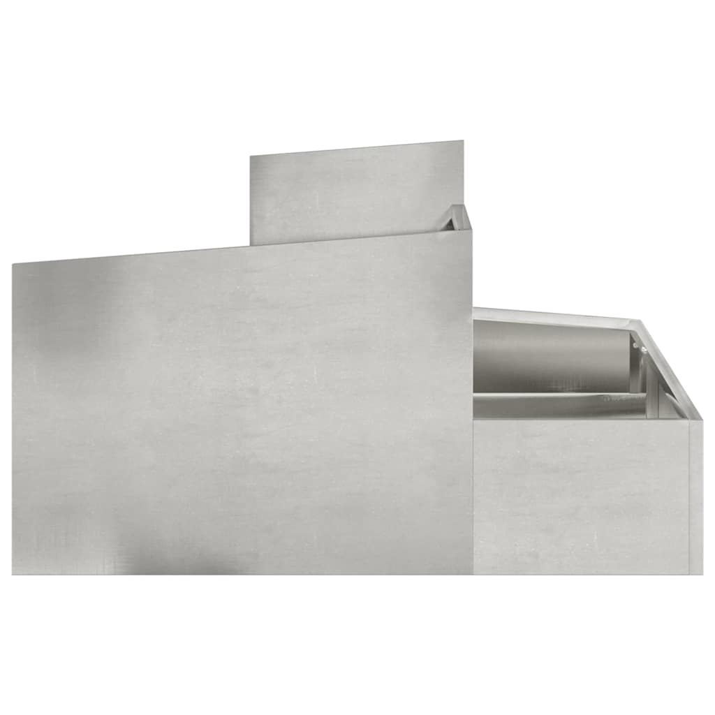 Garden Planter Silver 80 X 80 X 50 Cm Stainless Steel