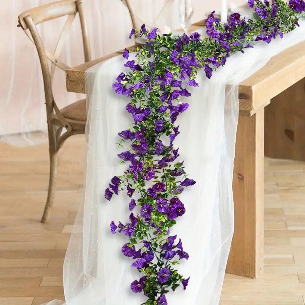 Многоцветная Ипомея Искусственные Цветы Аксессуары Зеленые Листья Симуляция Листьев Эвкалипта Искусственный Цветок DIY