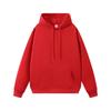 Men's Heavyweight Antibacterial Faux Cotton Hoodie - Solid Color, Unisex, Fall/Winter Essential