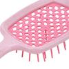 Gebogene Entlüftungs-Haarbürste Kopfhautmassage Paddel Entwirrbürste Stylingwerkzeug zum schnellen Föhnen Rosa