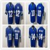 Seattle Seahawks NFL Football Jersey Men Women Cotton Team Apparel Retro Blue 14 10 6 11 21 Number