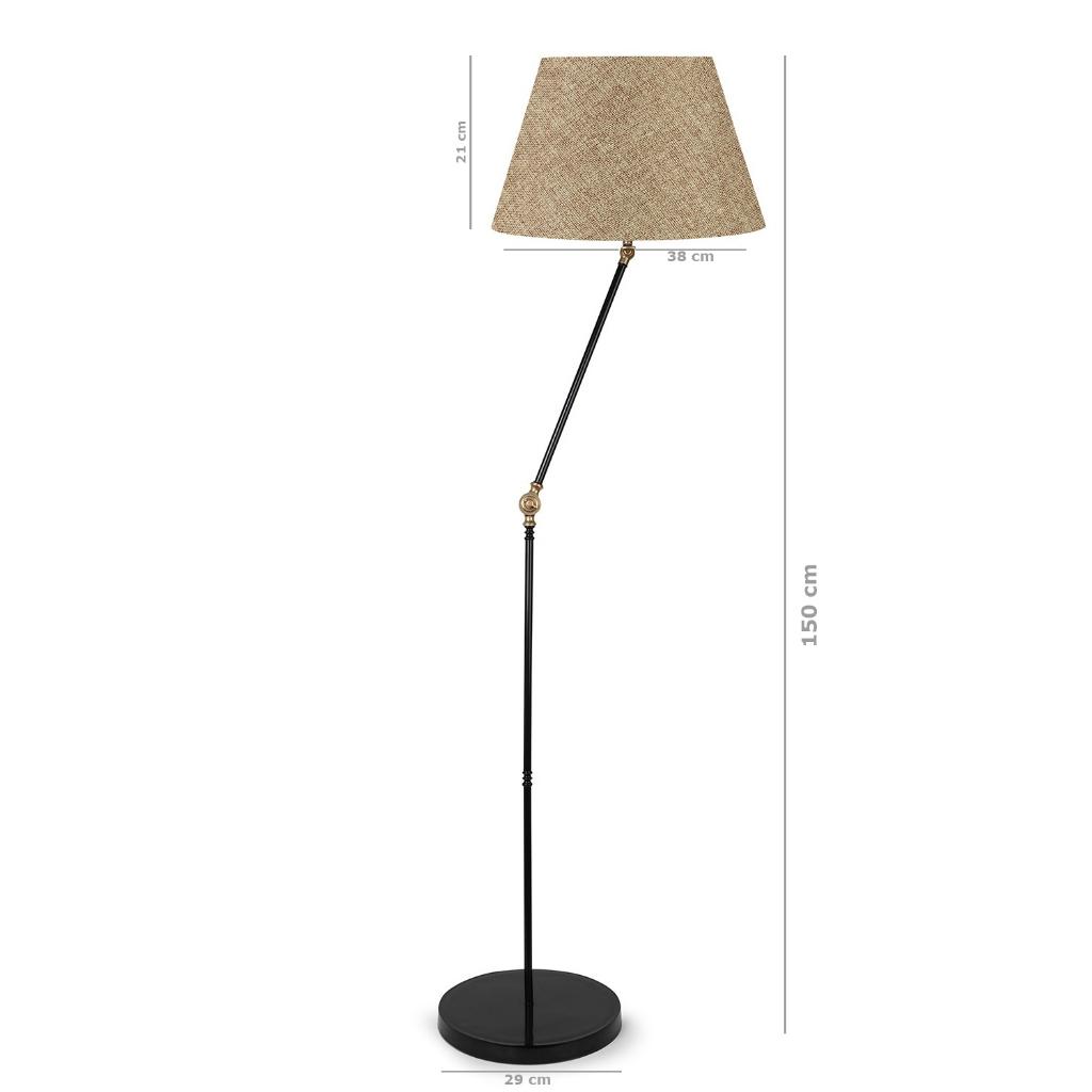 

Торшер Lucem Moving Body из черного металла Kumbeji Conical Fabric