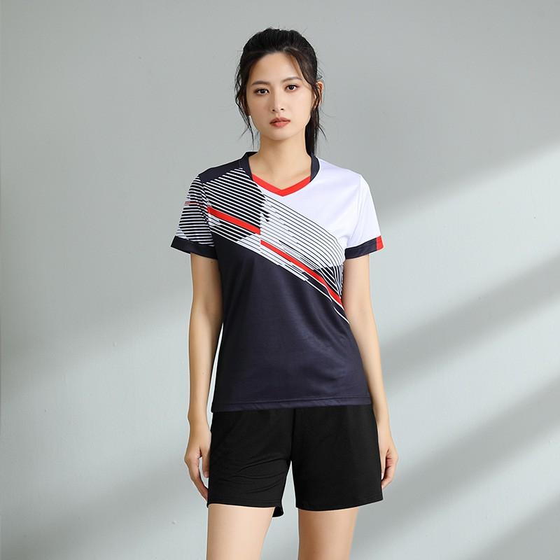 Quick Dry Badminton Shirt Set Men Women Breathable Tennis Table Volleyball Training Team Wear Custom