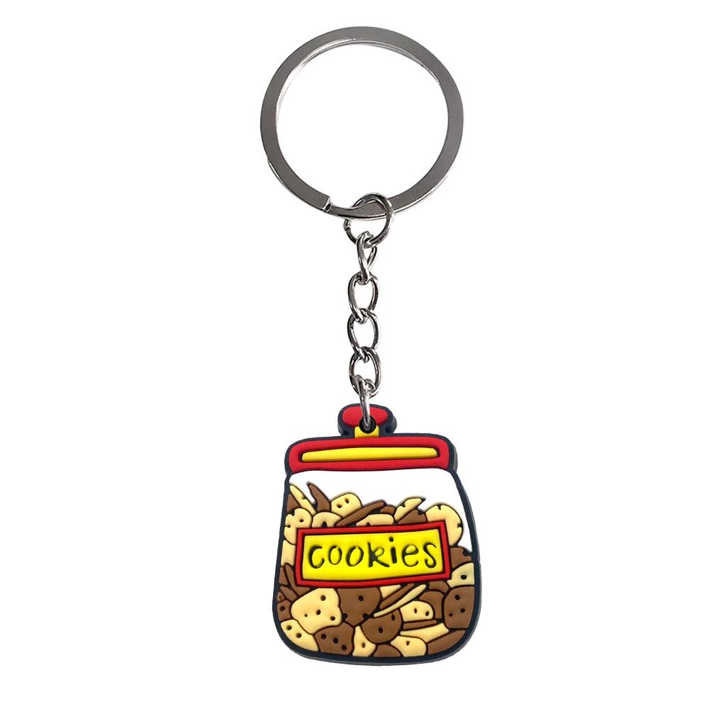 Exquisite PVC Food Keychain: Soft Rubber Pendant for Students - Trendy Small Gift