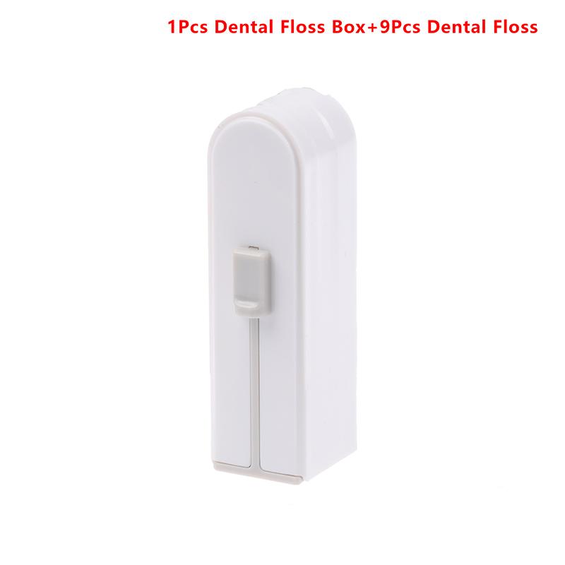 

Floss Dispenser Automatic Ejectable Floss Organiser Oral Care Press-On Disposable Flossing Sticks Refillable Storage Box
