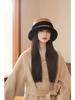 Autumn and Winter Thickened Plush Splicing Bucket Hat Women's Ear Protector Hat Basin Hat for Casual & Formal Outfits, Cold Weather Gear
