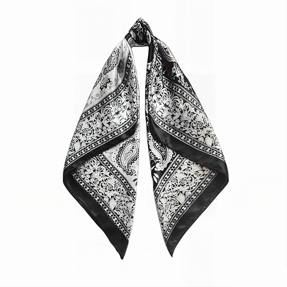 90cm Women’s Headscarf: Rayon-Blend Vintage Cashew Print Large Scarf