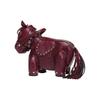 Women's Horse Shape Crossbody Bag with Adjustable Strap Cartoon Animal Shoulder Bag PU Leather Fashionable Rivet Clutch  Burgundy