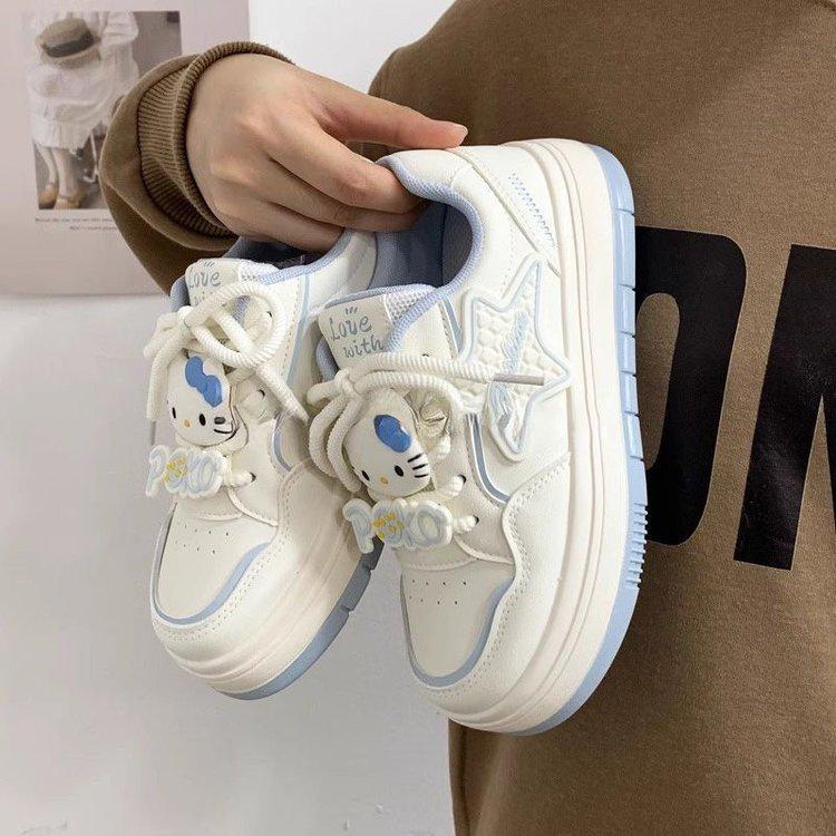 Student high-value little white shoes 2025 spring new versatile color matching women's shoes low-top platform casual sports board shoes