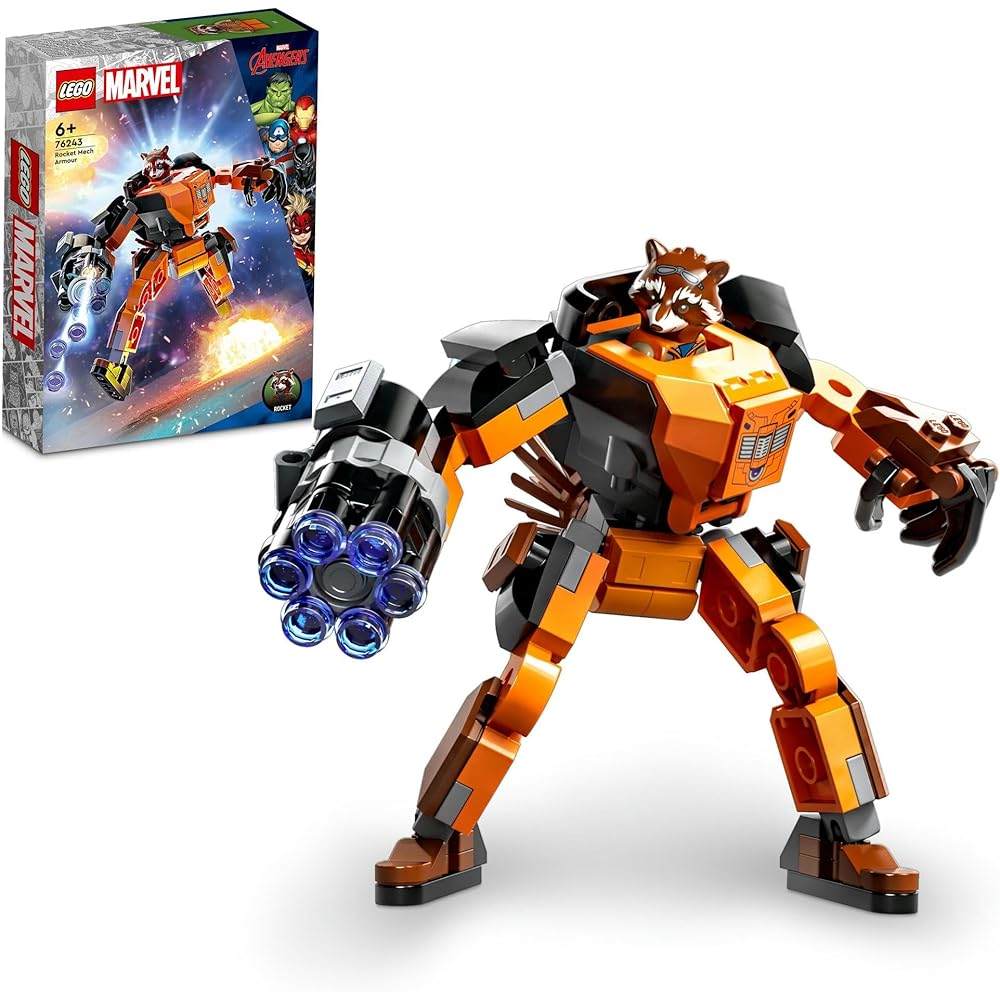 

LEGO Super Heroes Rocket Mech Suit Building Toy for Kids Ages 5-8 Educational Block Set