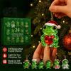 Christmas Advent Calendar 2026 Frog Calendar 24 Day Countdown Box with Desktop Ornament Sets Faux Crystal Ornaments Festive Tree Hanging Decor,