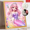 Disney Mermaid Pearl Painting Handmade Diy Pearl Art Painting Simple Living Room Hanging Painting Decoration