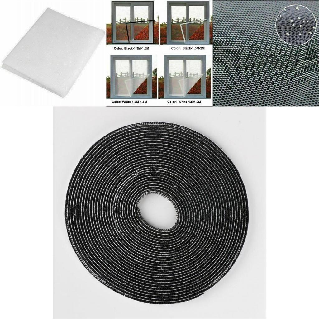 Premium Window Mesh Door Curtain With Self-adhesive Net Guard For Mosquitoes And Bugs