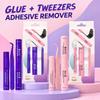 Long-lasting Lash Glue & Tweezers Set Waterproof False Lash Tool Set  Lash Application
