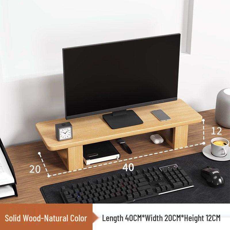 Solid Wood Monitor and Laptop Stand Riser