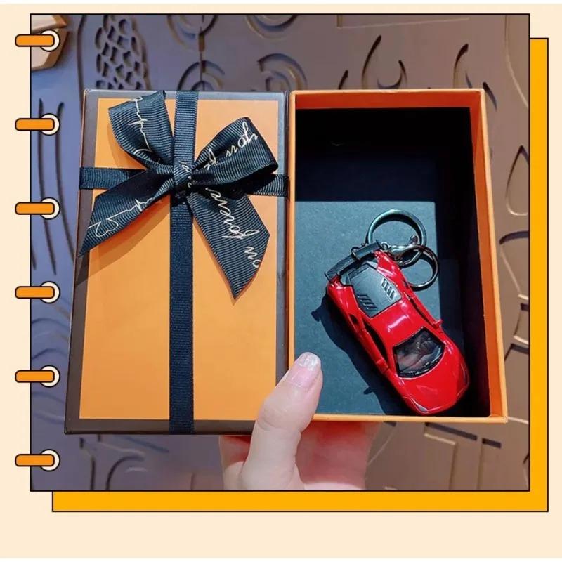 Fun Car Keyring Sports Car Keychain Accessories Roadster Key Chain Alloy Material Creative Ornaments Cartoon Schoolbag Pendant