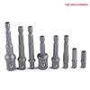 1/4" Hex Shank Socket Wrench Adapter: Hex to Square Steel Ball Joint Adapter (1/4, 3/8, 1/2)