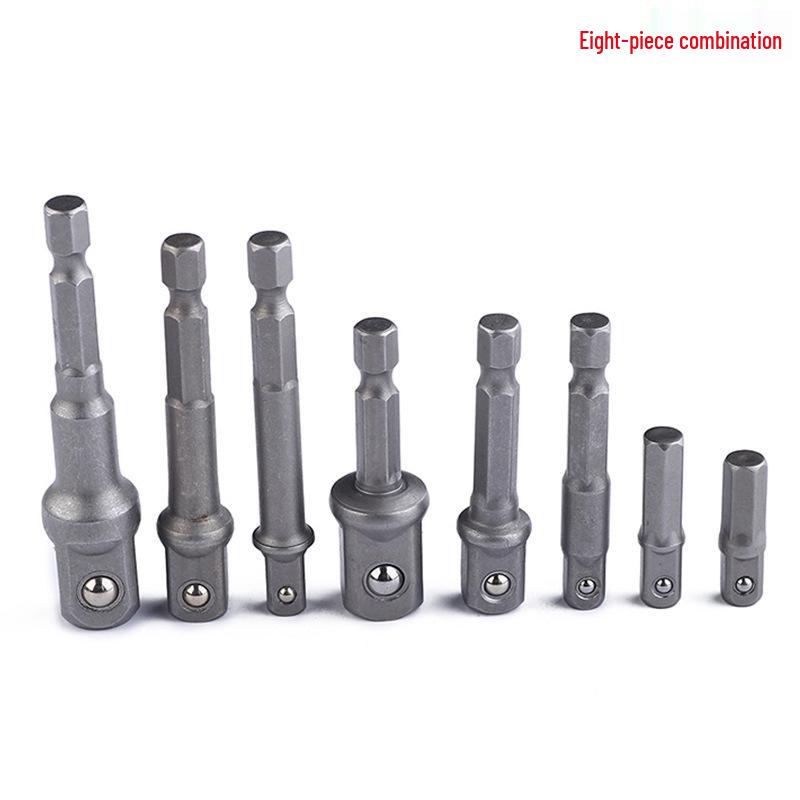 1/4" Hex Shank Socket Wrench Adapter: Hex to Square Steel Ball Joint Adapter (1/4, 3/8, 1/2)