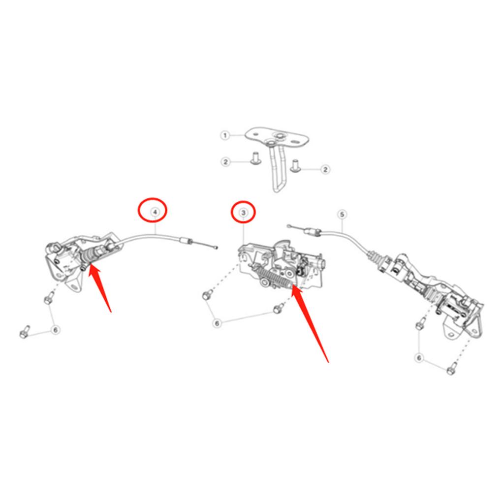 Car Hood Lock Latch for 21-2023 1500397-00-E 150039700E 150039800H 1500397-00-D Locomotive Hood Frunk Latch Lock