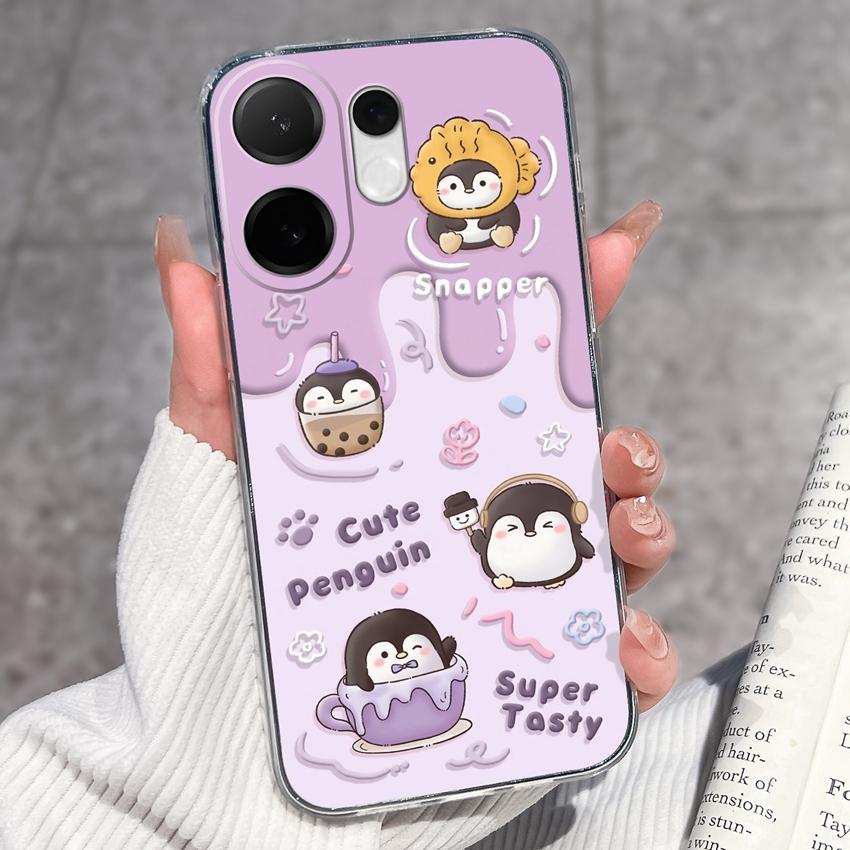 For Vivo V60 V50 V40 Lite V40e V30e V20 Pro SE Phone Case Beautiful Mountain Range Patterns Transparent TPU Anti Slip Soft Back Covers For Vivo Casing