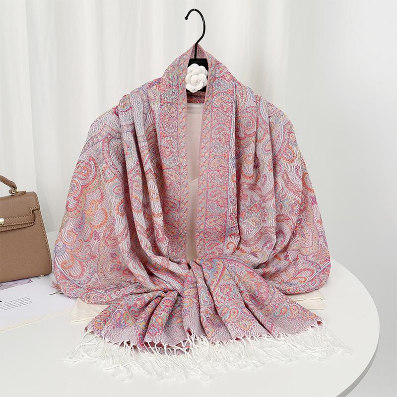 Luxury Brand Autumn Cashmere Pashmina Shawl Lady Wrap Warm Winter Scarves Design Print Female Foulard Cotton Stoles Scarf