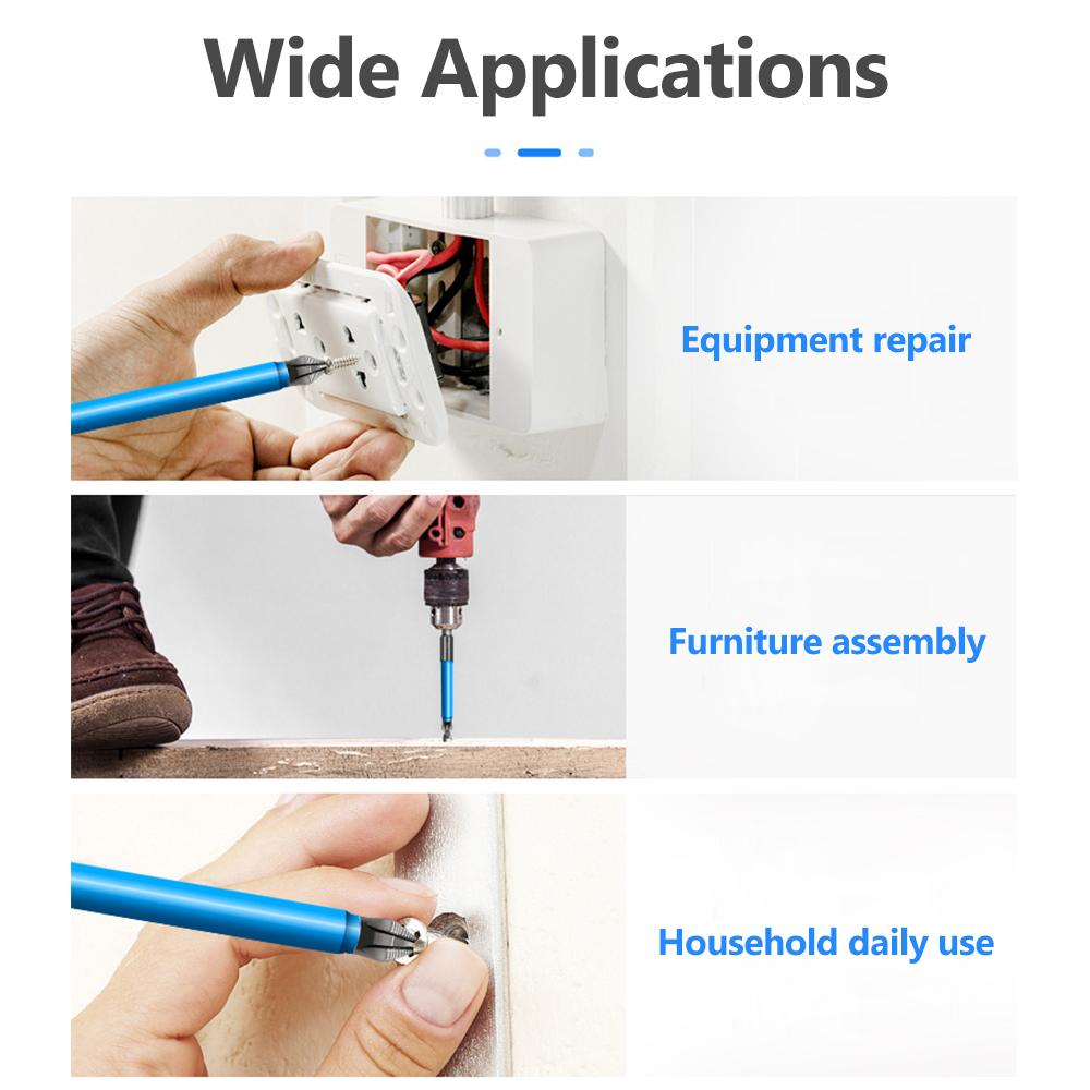 7 Piece Drill Bit Set, PH2 Alloy Steel Bits with Magnet, CNC Anti-Slip Design, Wear-Resistant for Drills, Screwdrivers, Hand Screwdrivers with
