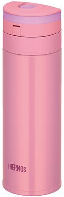 Thermos Water Bottle Vacuum Insulated Mobile Mug Open Pink P [One-Touch Type] 0.35L JNS-350