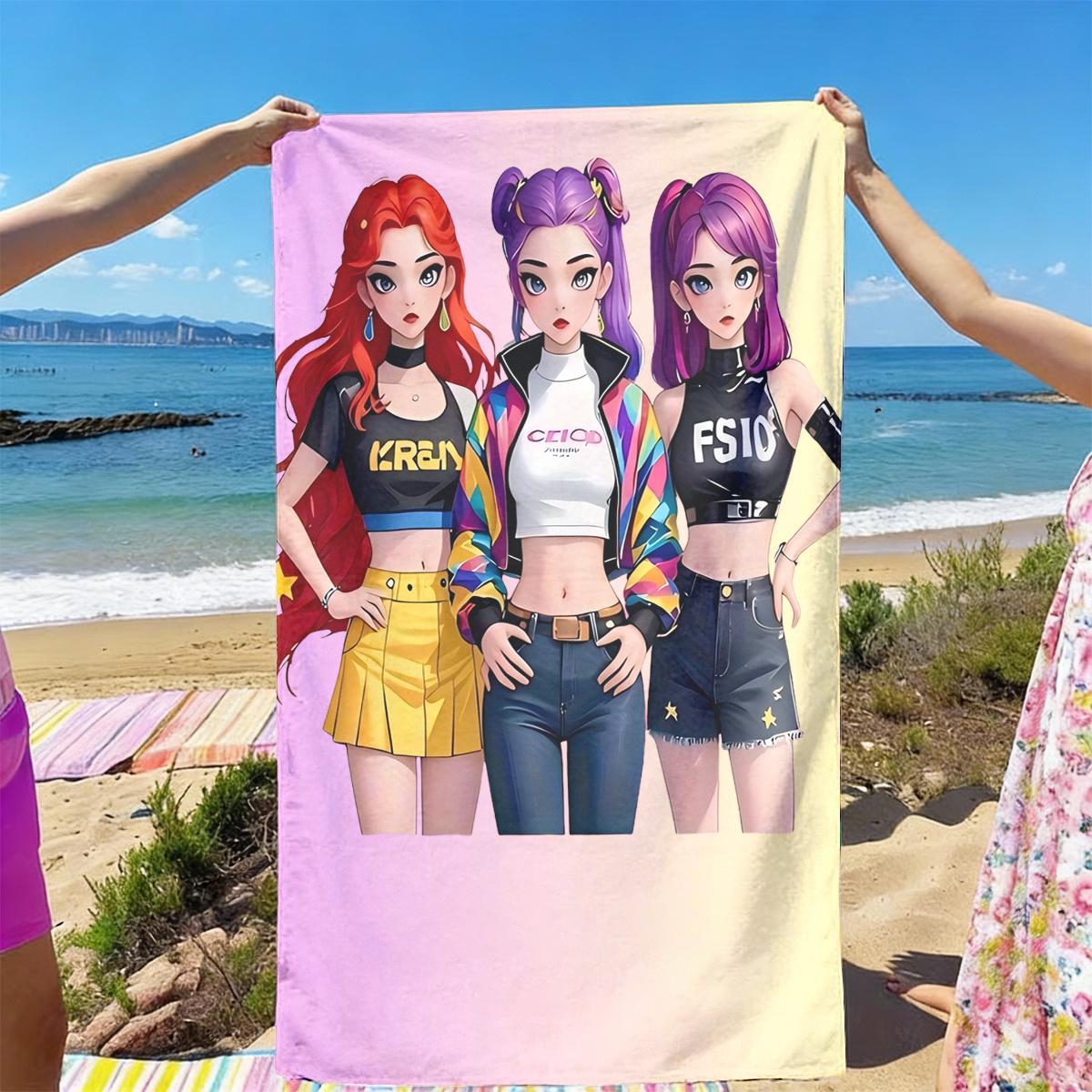 

1pc Kpop Beach Towel Quick Dry Soft for Yoga Travel Swimming Camping Gift W40*H60(CM)