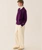 GRIDAJ Polo Knit Sweatshirt _ Violet