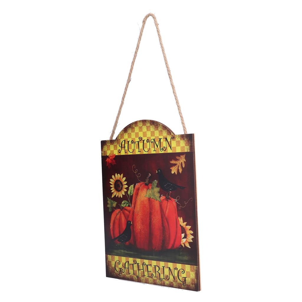 Thanksgiving Wooden Pumpkin Turkey LED Lights Door Wall Hanging Indoor Outdoor Decorations
