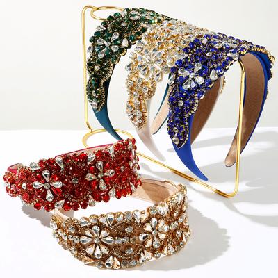 Ny Overdreven Farge Glassbor Tungindustri Hodebånd Mote Barokk Superblits Retro Fest Hårtilbehør